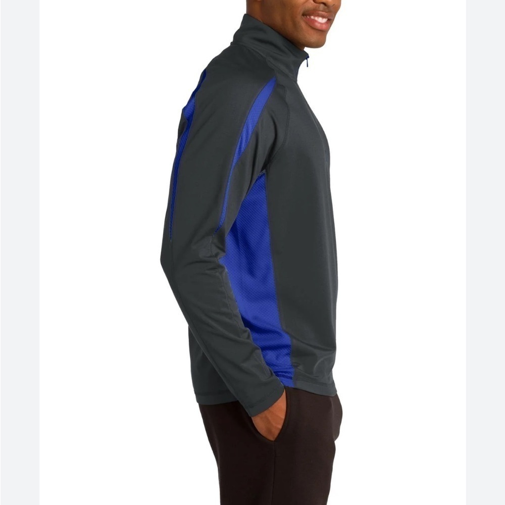 ~ Moving Sale Champion Half Zip Size L Gray Black Blue